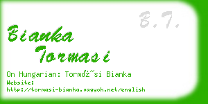 bianka tormasi business card